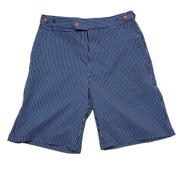 B. Draddy Striped Swim Shorts with Mesh Liner - Picture 1 of 12
